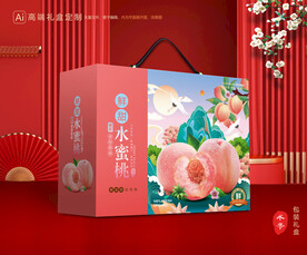 桃子包装 水蜜桃礼盒