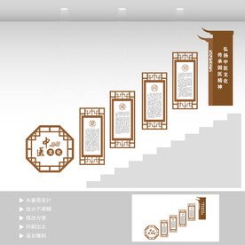 中医楼梯文化墙