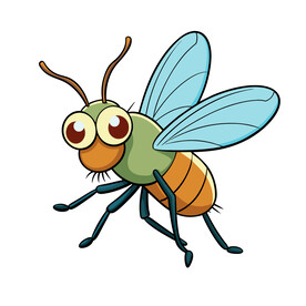 矢量动物昆虫飞行的苍蝇