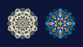 敦煌壁画大团花藻井古典图案