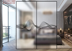 高清分层透明底推拉门打印图