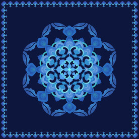 敦煌壁画桃形瓣莲花纹图案画笔