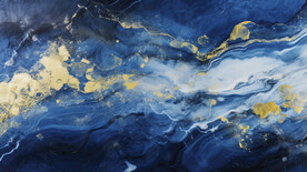 蓝色渐变金色大理石背景