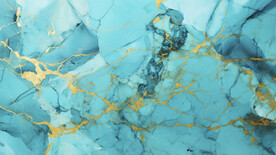蓝色渐变金线大理石背景