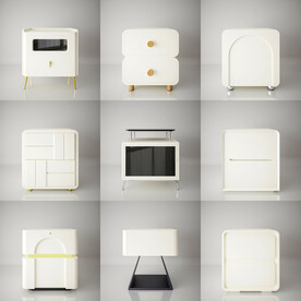 现代奶油风床头柜