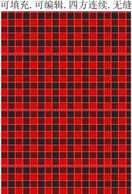 红色格子面料