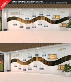 企业发展历程文化墙形象墙