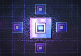 半导体CPU芯片处理器科技海报