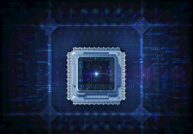 半导体CPU芯片处理器科技海报