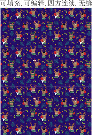 圣诞麋鹿 卡通圣诞图案