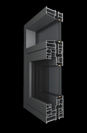 系统门窗 外开窗E字样角