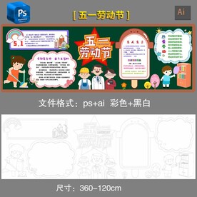 5.1五一劳动节黑板报