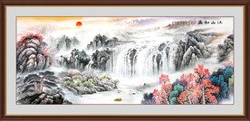 山水画山水风景