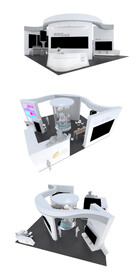 现代空乘展台3d模型