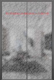 高清分层透明底推拉门打印图