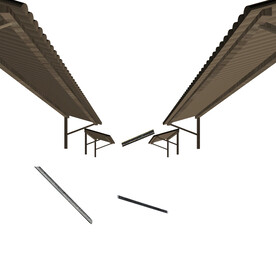 木结构古建筑屋檐小披