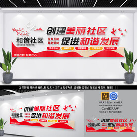 和谐社区文化墙
