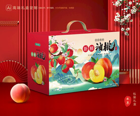 桃子礼盒 油桃包装