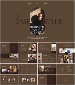 咖色时尚莫兰迪ppt模板