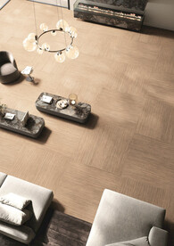 别墅客厅 俯视瓷砖效果