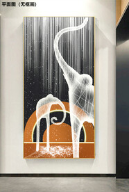 轻奢线条意境星空吉象走廊装饰画