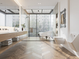 浴室墙布壁画背景场景图