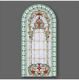 欧式玻璃花窗图案设计