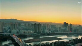 兰州中山桥日落