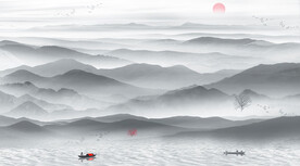 水墨山水画