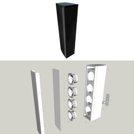 音箱音柱 SU模型