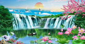 旭日东升山水装饰画