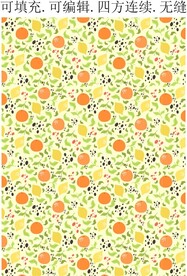 水果图案 橙子柠檬