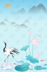 立夏夏至荷花荷叶山水风景壁纸