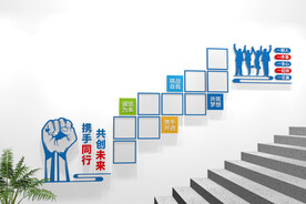 企业楼梯照片墙