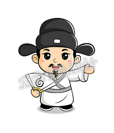 卡通李白中年版