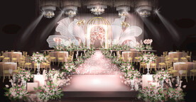 粉色婚礼效果图