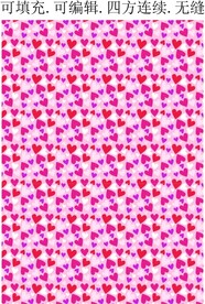 爱心花纹 女童印花图案