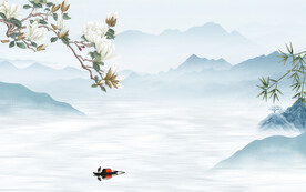 高清 大气中式山水 TIF分层