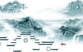 极简 高档意境山水 TIF分层