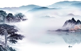 客厅 高清中式山水 TiF分层