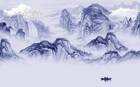 最新 高清中式山水 TiF分层