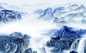 现代 最新清晰山水 TIF分层