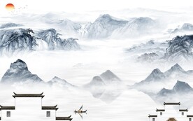 现代 清晰高端山水 TiF分层