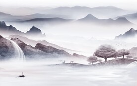 现代 极简高端山水 TiF分层