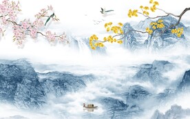 高雅 中式轻奢山水 TiF分层