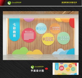 卡通一训三风文化墙