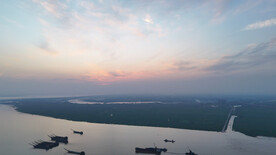 无人机航拍岳阳八百里洞庭湖