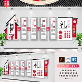 和谐社区文化墙