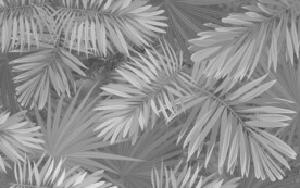 北欧热带植物灰色大理石背景墙