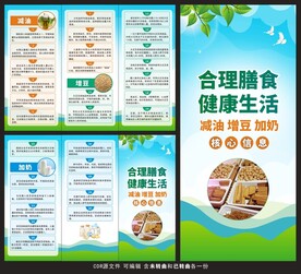 减油增豆加奶核心信息三折页